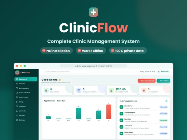 Clinic Management System | Patient Records, Appointments & Billing