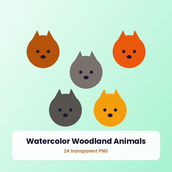 Watercolor Woodland Animals
